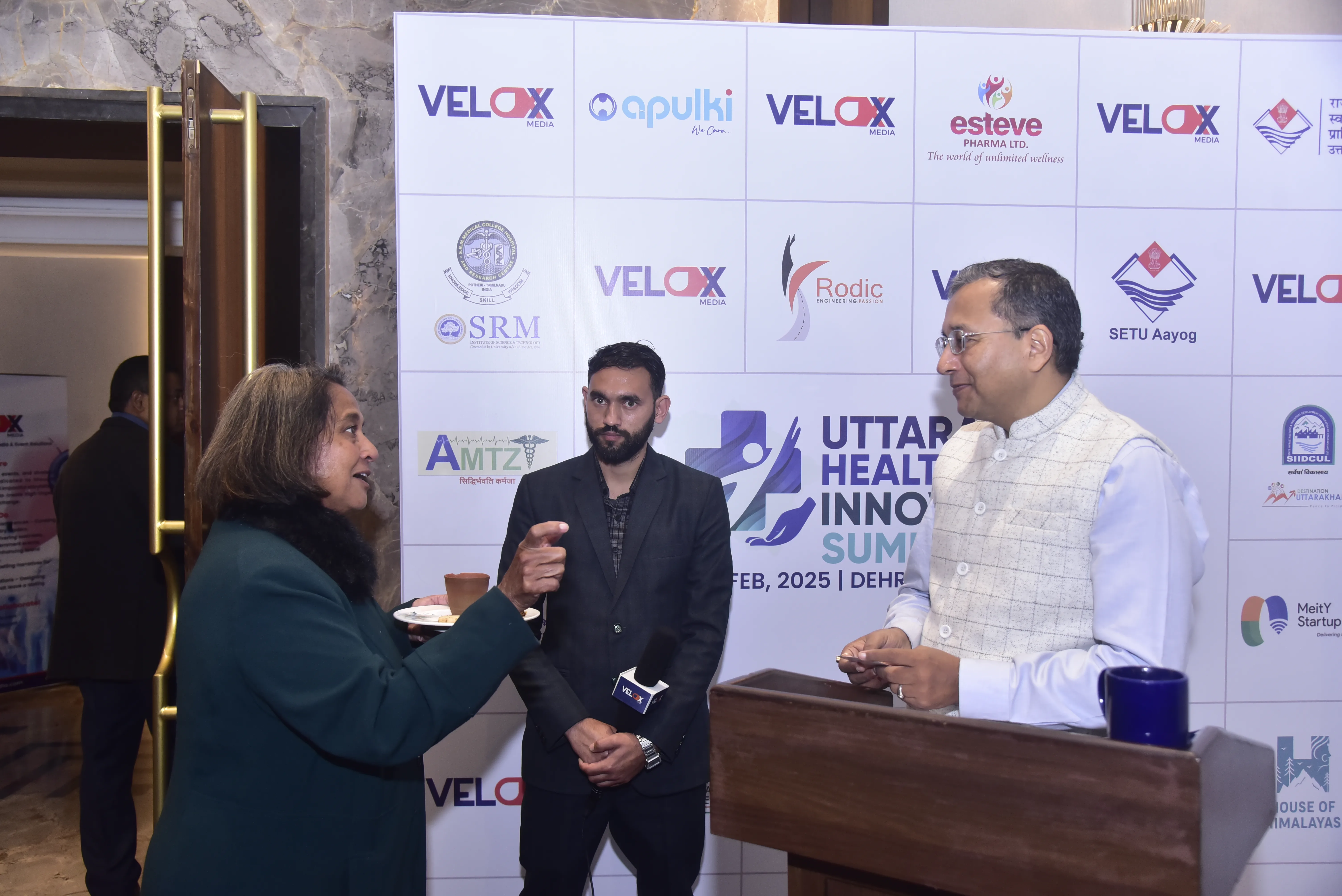 Networking conversations at the venue